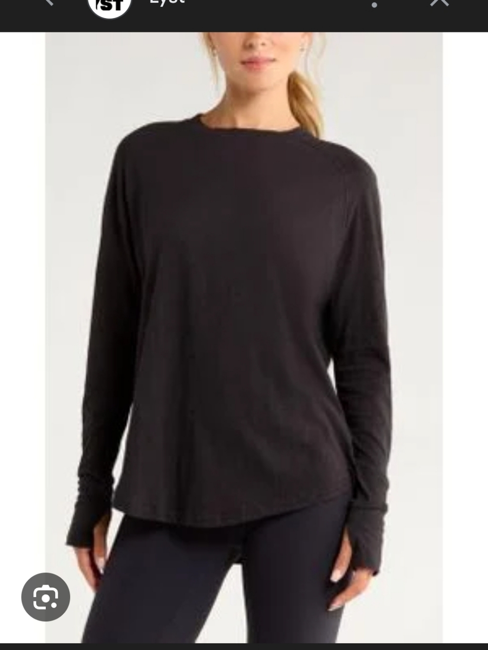 Zella Relaxed Long Sleeve Slub Tee NWT
